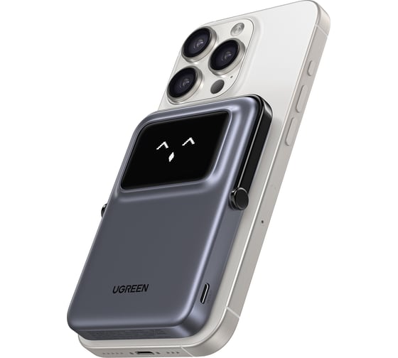 Внешний аккумулятор PB571 UNO 5000mAh MIni Magnetic Wireless 20W Power Bank. Цвет: серый Ugreen 35605B