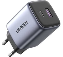 Сетевое зарядное устройство UGREEN CD350 15539 Nexode 35W USB-A - USB-C Wall Charger EU. Цвет: серый 15539_