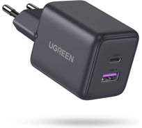 Сетевое зарядное устройство UGREEN X516 55539 30W 2-Port USB-CUSB-A GaN Fast Charger EU. Цвет: серый 55539_