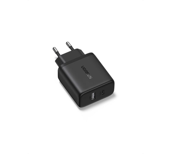 Сетевое зарядное устройство UGREEN X227 45302 20W USB-A+USB-C PD Charger EU. Цвет: черный 45302_