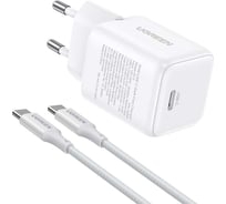 Сетевое зарядное устройство UGREEN X513 65013 30W USB-C GaN Fast Charger с кабелем USB-C-USB-C. Длина: 1м. Цвет: белый 65013_