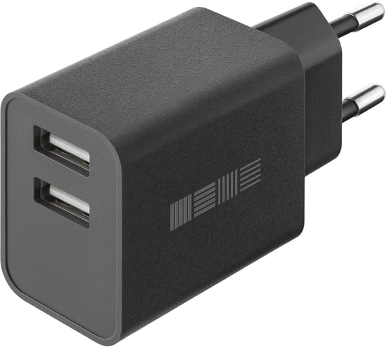Зарядное устройство InterStep от сети NEW RT:2USB ток 2A, черный 73009 1