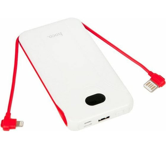 Внешний аккумулятор Hoco J71 Borealis power bank кабель Lightning, 2.0А 10000mAh, белый 812332