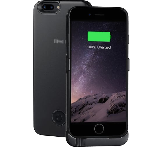 Чехол-аккумулятор Interstep для iPhone 8Plus/7Plus/6Plus 5000мАч BLACK матовый, B201, 51432 1