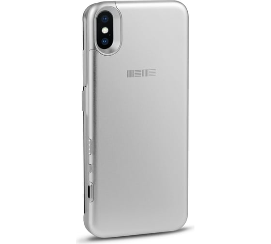Чехол-аккумулятор Interstep для iPhone XS/X 3000мАч SILVER, B201, 56547