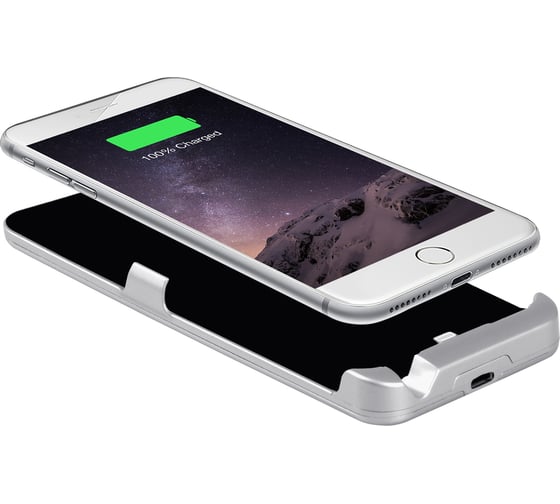 Чехол-аккумулятор Interstep для iPhone 8Plus/7Plus/6Plus 5000мАч SILVER, B201, 51434