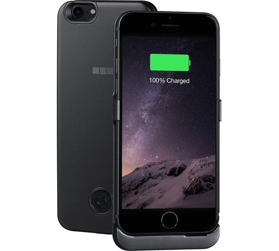 Чехол-аккумулятор Interstep 3000мАч Li-Pol для iPhone SE 2020/8/7 BLACK, B201, 47652 1