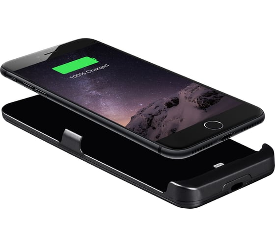 Чехол-аккумулятор Interstep 3000мАч Li-Pol для iPhone SE 2020/8/7 BLACK, B201, 47652