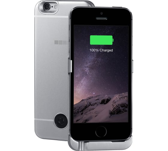 Чехол-аккумулятор Interstep 2200мАч Li-Pol для iPhone 5/5S/SE Gray, B201, 45544