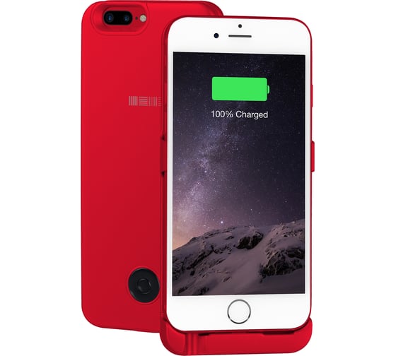 Чехол-аккумулятор Interstep для iPhone 8Plus/7Plus/6Plus 5000мАч RED, B201, 53313