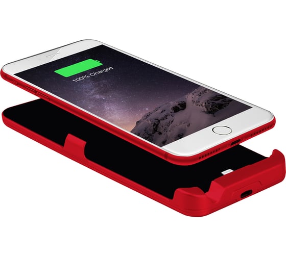 Чехол-аккумулятор Interstep для iPhone 8Plus/7Plus/6Plus 5000мАч RED, B201, 53313