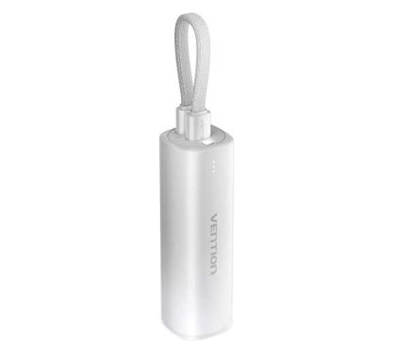 Power Bank VENTION 5000mAh(USB-C + Lightning) 20W серо-белый FHWM0