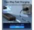 Power Bank VENTION 20000mAh (Micro-USB/C/A/A) со встроенными кабелями 22.5W черный с LED-дисплеем FHPB0 9