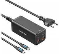 Сетевое зарядное устройство VENTION на 4 порта GaN 100W USB (C+C+A+A) черный FBSBG-EU