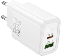 Зарядное устройство Hoco 20Вт, 3А, QC3.0/PD, 1xUSB, 1xType-C, N61, белый, коробка, 6942007644242