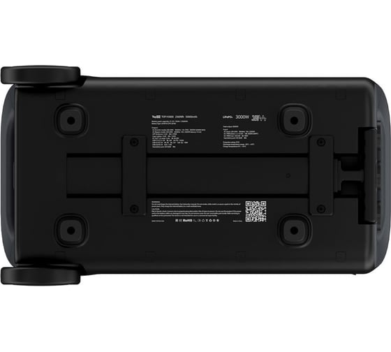 Портативная электростанция TopOn LFP 3000 Вт, 3 розетки 220 В, Anderson 378 Вт, DC и авторозетка 12.6 В, 2 Type-C, 4 USB, фонарь, UPS, Wi-Fi TOP-H3000