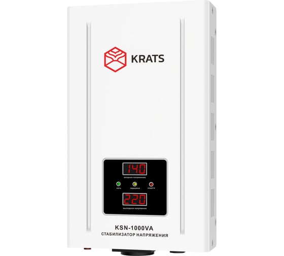 Стабилизатор напряжения KRATS 1000VA индикация 220В, Uвх. 140-260, 1000ВА KSN-1000VA 1