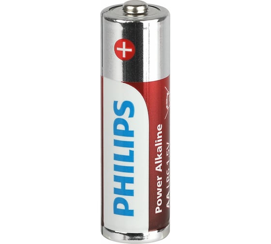 Батарейки алкалиновые пальчиковые ОФИСМАГ комплект 4 шт PHILIPS Power Alkaline, АА (LR6,24А) блистер 457386