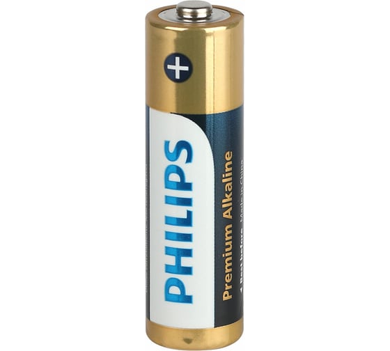Батарейки алкалиновые пальчиковые ОФИСМАГ комплект 4 шт PHILIPS Premium Alkaline, АА (LR6,24А) блистер 457389