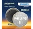 Батарейки литиевые ОФИСМАГ PHILIPS Lithium CR2032 таблетки, дисковые, кнопочные комплект 2 шт, блистер 457388 6