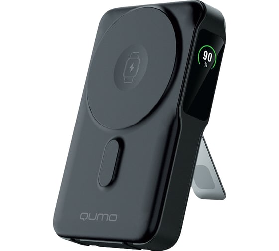 Портативное зарядное устройство QUMO Future Magnetic PowerAid 10000mAh Ultra 5in1 W15 (FMPA-10C-S2), цвет черный 52633
