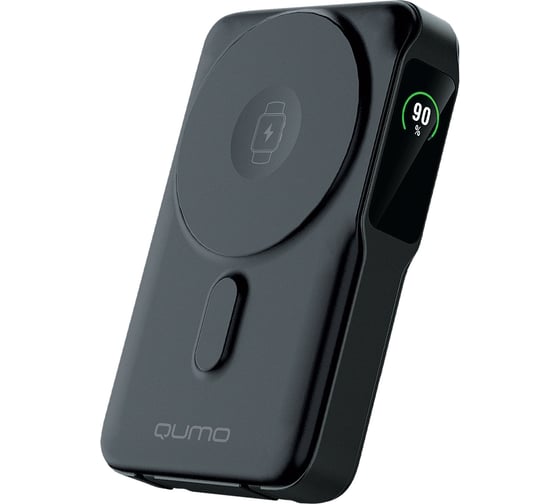 Портативное зарядное устройство QUMO Future Magnetic PowerAid 10000mAh Ultra 5in1 W15 (FMPA-10C-S2), цвет черный 52633