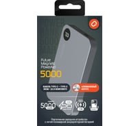 Портативное зарядное устройство QUMO Future Magnetic PowerAid 5000mAh Metal W15 (FMPA-5C-S1), цвет темно-серый 52631