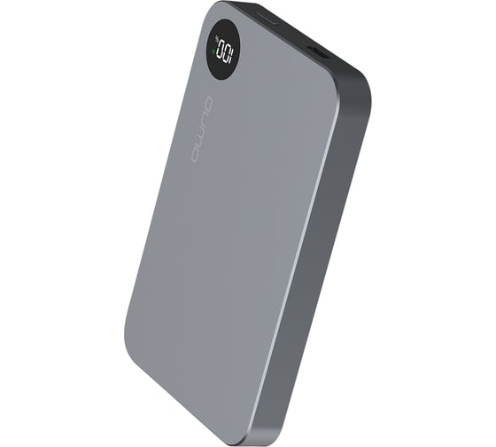Портативное зарядное устройство QUMO Future Magnetic PowerAid 5000mAh Metal W15 (FMPA-5C-S1), цвет темно-серый 52631