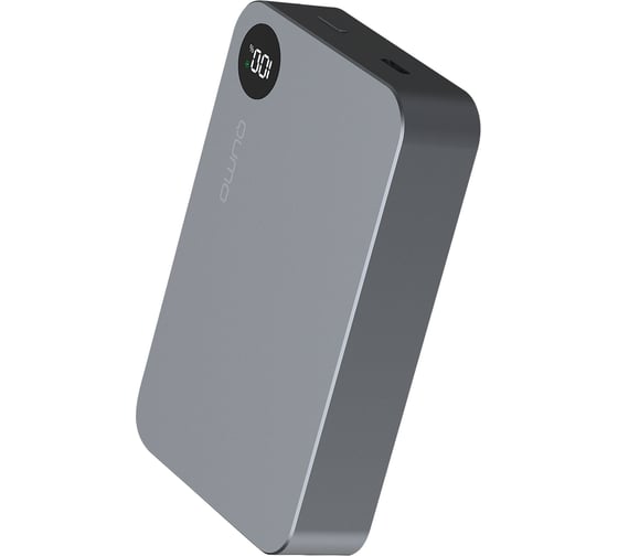 Портативное зарядное устройство QUMO Future Magnetic PowerAid 10000mAh Metal W15 (FMPA-10C-S1), цвет темно-серый 52632