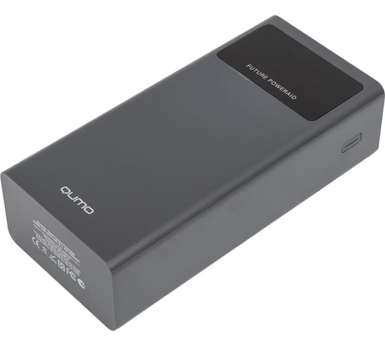 Портативное зарядное устройство QUMO Future PowerAid 30000mAh PD20W + QC22,5W (FPA-30C-S1), цвет темно-серый 52630 1