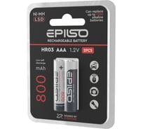 Аккумулятор никель-металл-гидридный Epilso (nimh)hr03/aaa 800mah 2bc 1.2v lcd EPB-HR03-0.8-LSD
