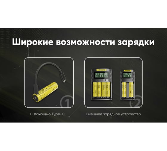 Аккумулятор NITECORE NL2153R Li-ion, 3.6 В, 5300 мАч, 20 А 1269
