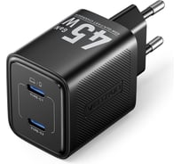 Сетевое зарядное устройство VENTION на 2 порт USB С+C GaN 45W Чёрный FEFB0-EU
