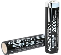 Аккумулятор Robiton 18650-2600 high top с защитой PK1 19771