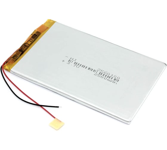 Аккумулятор AMPERIN Li-Pol батарея 2.5*60*100мм 2pin 3.7V/2500mAh 097380