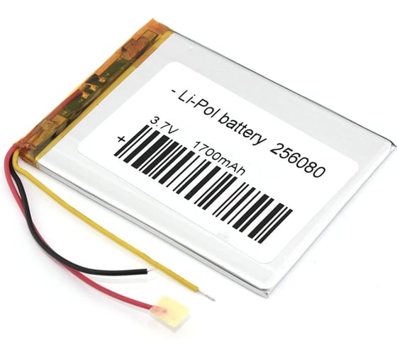 Аккумулятор AMPERIN Li-Pol батарея 2.5*60*80мм 3pin 3.7V/1700mAh 089963 1