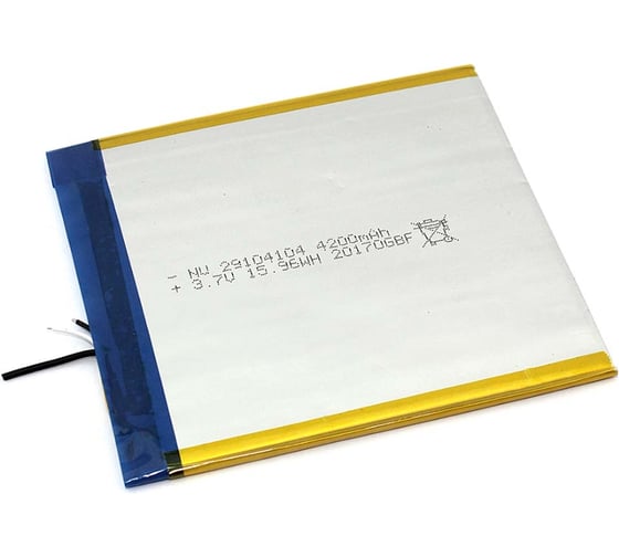 Аккумулятор AMPERIN Li-Pol батарея 2.9*104*104мм 3pin 3.7V/4200mAh 089913 1