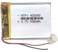 Аккумулятор AMPERIN Li-Pol (батарея) 4*30*40мм 2pin 3.7V/430mAh 017362
