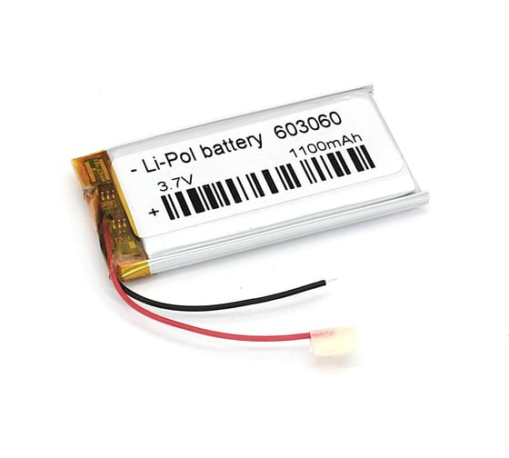 Аккумулятор AMPERIN Li-Pol (батарея) 6*30*60мм 2pin 3.7V/1100mAh 079650 1