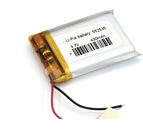 Аккумулятор AMPERIN Li-Pol (батарея) 5.5*25*35мм 2pin 3.7V/430mAh 079643
