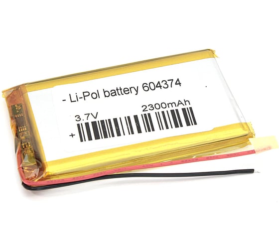 Аккумулятор AMPERIN Li-Pol (батарея) 6*43*74мм 2pin 3.7V/2300mAh 079652 1