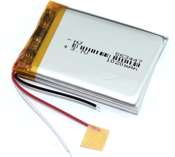 Аккумулятор AMPERIN Li-Pol (батарея) 5,5*34*47мм 3pin 3.7V/1020mAh FT533447P 107733 1