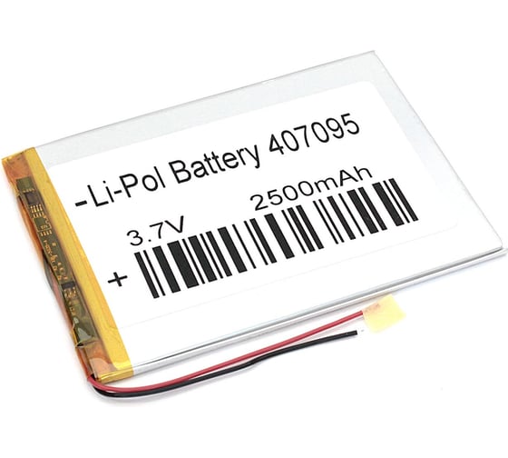 Аккумулятор AMPERIN Li-Pol (батарея) 4*70*95мм 2pin 3.7V/2500mAh 080508 1