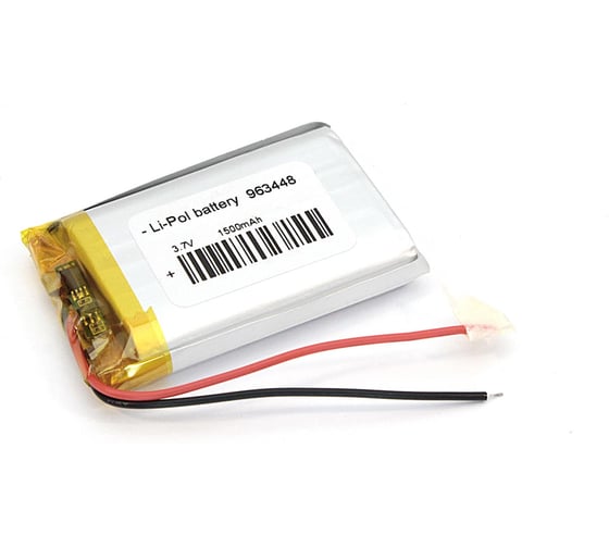Аккумулятор AMPERIN Li-Pol (батарея) 9.6*34*48мм 2pin 3.7V/1500mAh 079678 1