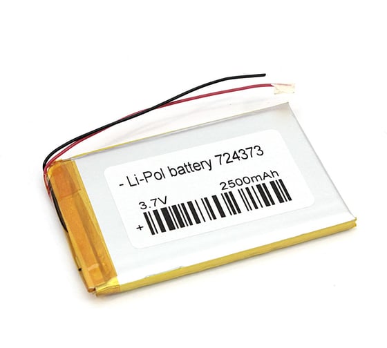 Аккумулятор AMPERIN Li-Pol (батарея) 7.2*43*73мм 2pin 3.7V/2500mAh 079666 1