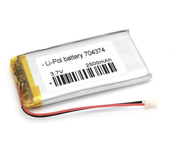 Аккумулятор AMPERIN Li-Pol (батарея) 7*43*74мм 2pin 3.7V/2500mAh 079665 1