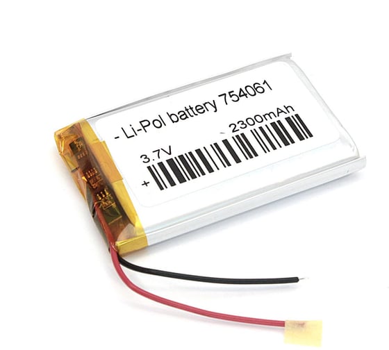 Аккумулятор AMPERIN Li-Pol (батарея) 7.5*40*61мм 2pin 3.7V/2300mAh 079667 1