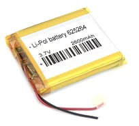 Аккумулятор AMPERIN Li-Pol (батарея) 6.2*52*64мм 2pin 3.7V/2600mAh 079661