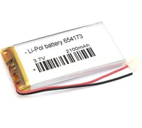 Аккумулятор AMPERIN Li-Pol (батарея) 6.5*41*73мм 2pin 3.7V/2100mAh 079662