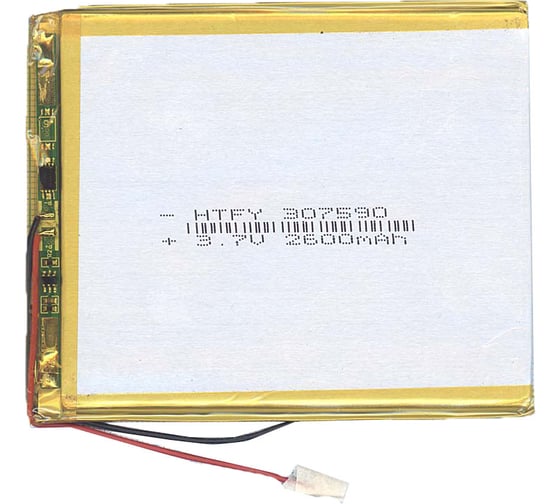 Аккумулятор AMPERIN Li-Pol батарея 3*75*90мм 2pin 3.7V/2600mAh 017292 1